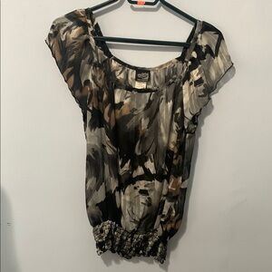THX large, sheer blouse